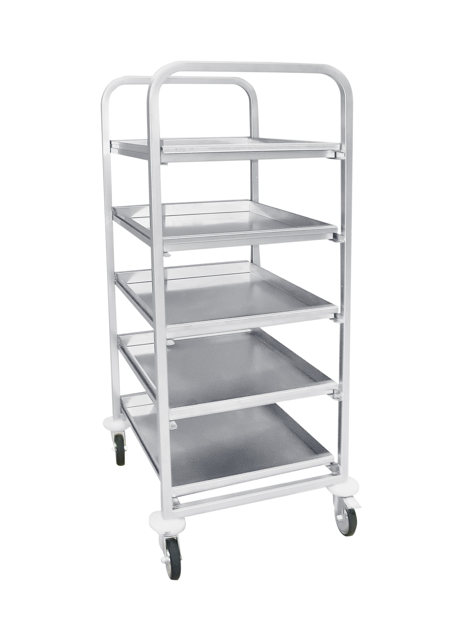 Transport trolley for 5 trays